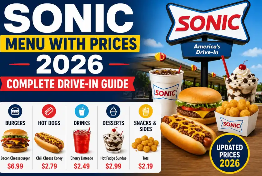 Sonic Menu With Prices
