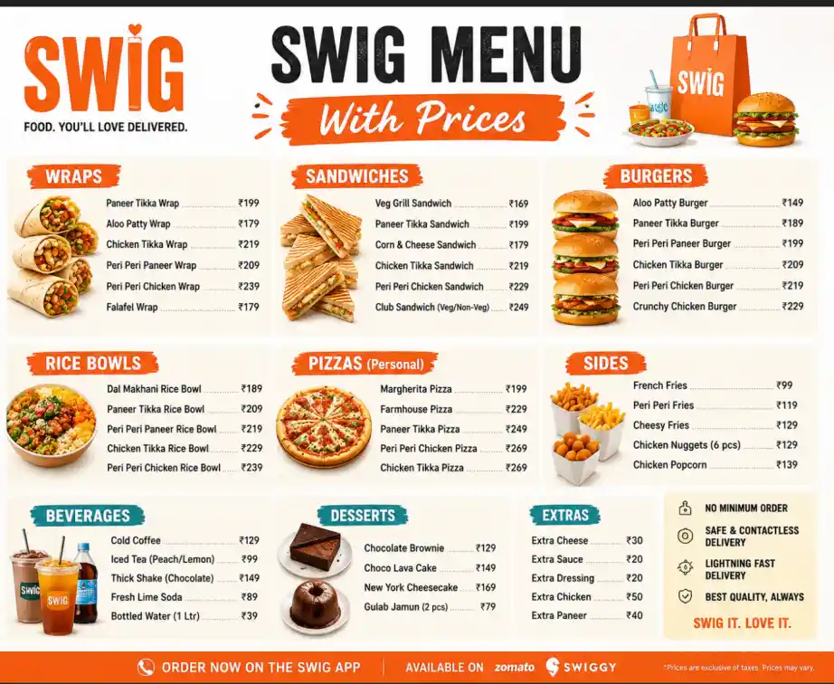 Swig Menu Pdf With Prices