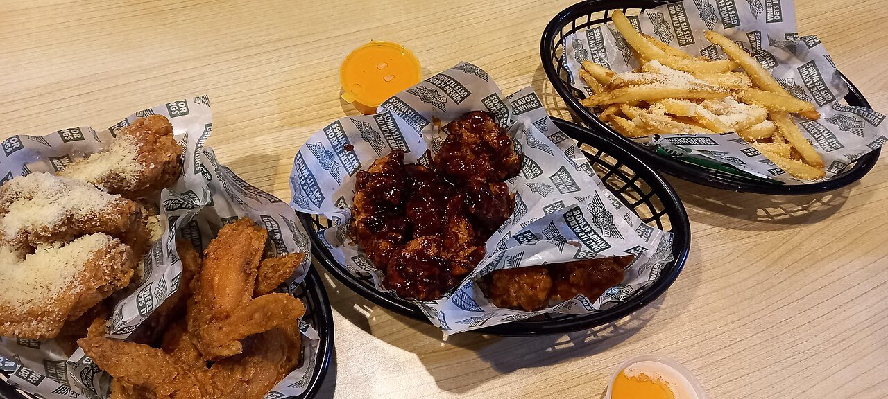 Wingstop crispy chicken tenders basket served with hand-cut seasoned fries and house-made ranch